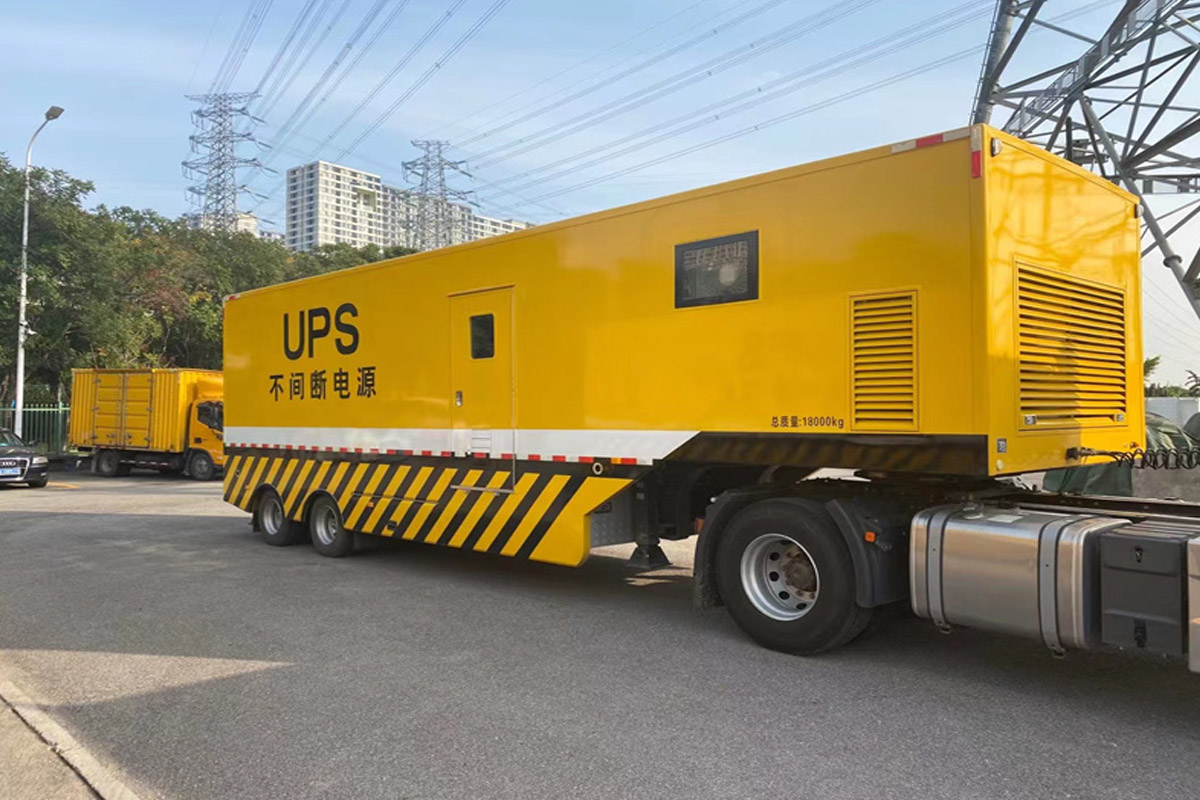 弓长岭发电机租赁施工现场